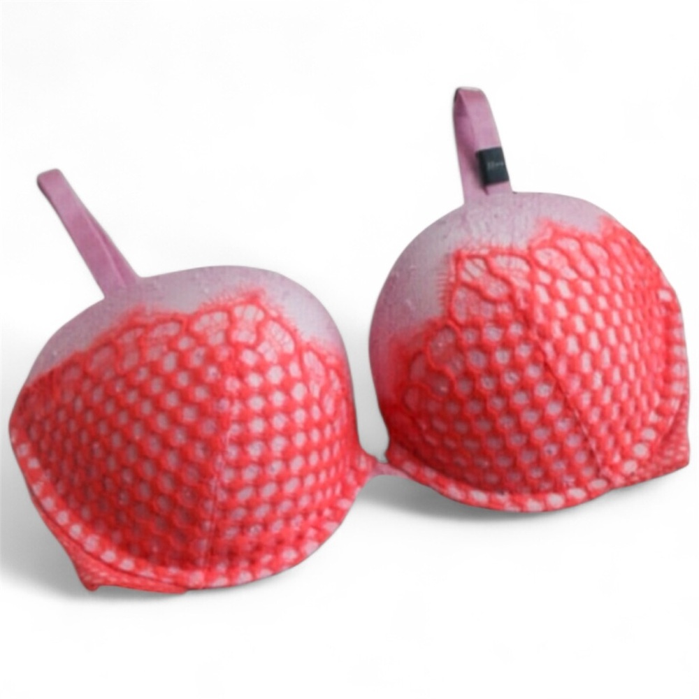 🆕 NWT Victoria’s Secret Very Sexy Push-Up Bra | Orange & Pink | Size: 32DD